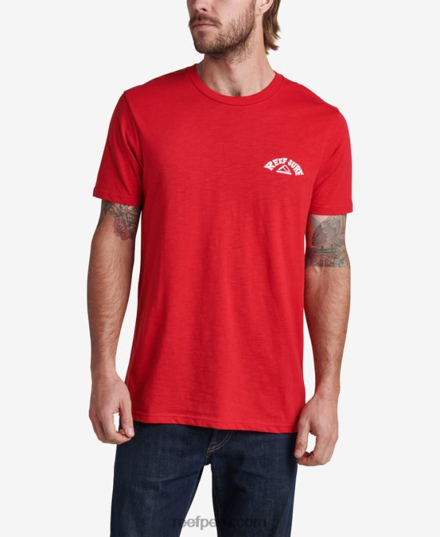 camiseta con gráfico flameado de herman montaña roja 0RZL2611 hombres Reef