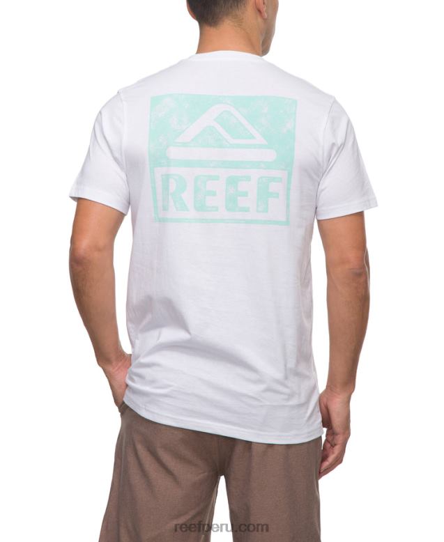 camiseta de manga corta blanco brillante 0RZL2560 hombres Reef