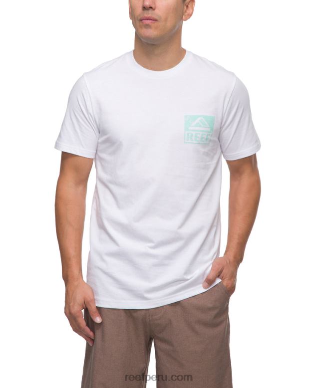 camiseta de manga corta blanco brillante 0RZL2560 hombres Reef