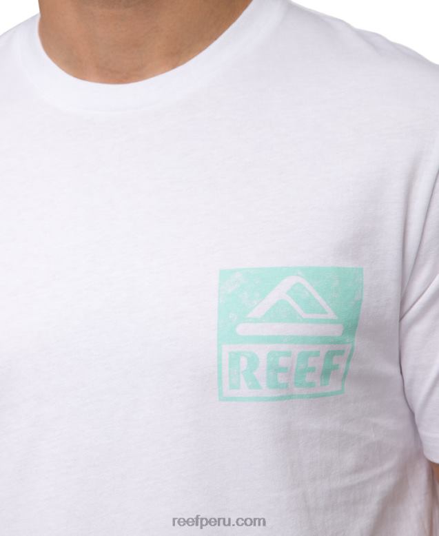 camiseta de manga corta blanco brillante 0RZL2560 hombres Reef