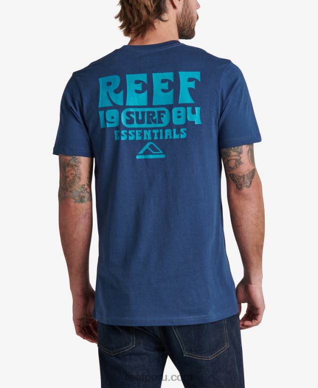 camiseta de manga corta carland insignias azules 0RZL2565 hombres Reef