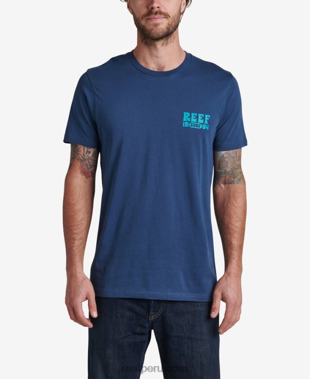 camiseta de manga corta carland insignias azules 0RZL2565 hombres Reef