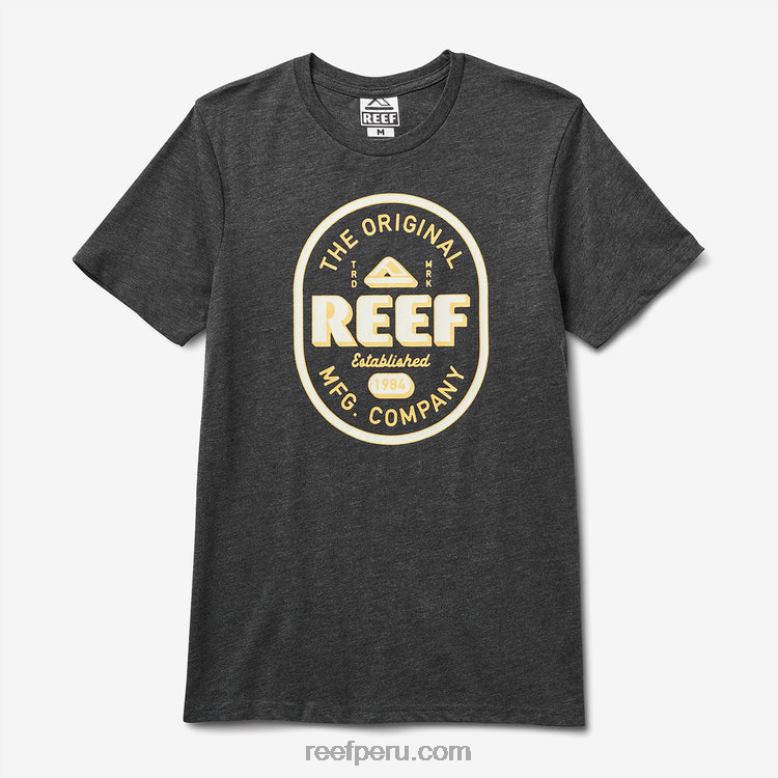 camiseta de manga corta clark flameada carbón vegetal 0RZL2601 hombres Reef