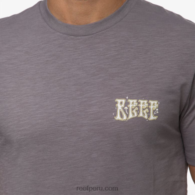 camiseta de manga corta con póster del paraíso sombra tranquila 0RZL2574 hombres Reef