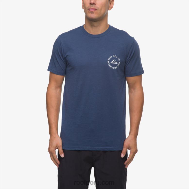 camiseta de manga corta de corte insignia azul 0RZL2556 hombres Reef