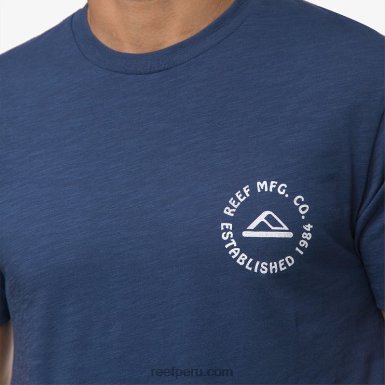 camiseta de manga corta de corte insignia azul 0RZL2556 hombres Reef