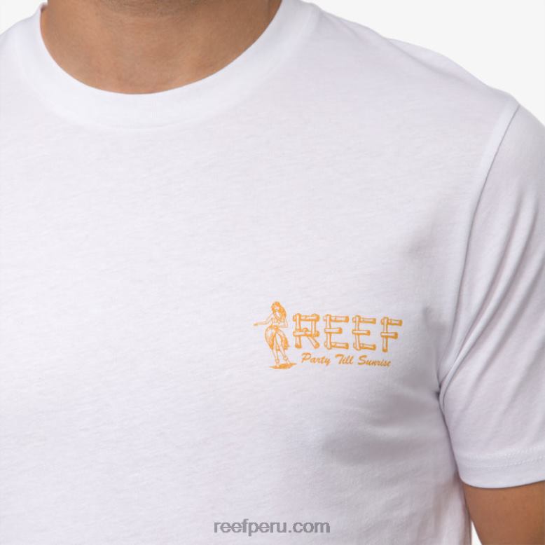 camiseta de manga corta de niña de la isla blanco brillante 0RZL2559 hombres Reef