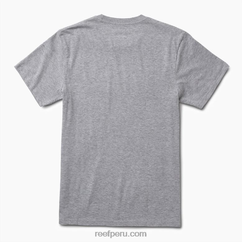 camiseta de manga corta del conductor brezo gris 0RZL2619 hombres Reef