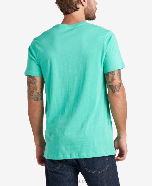 camiseta de manga corta del conductor verde electrico 0RZL2583 hombres Reef