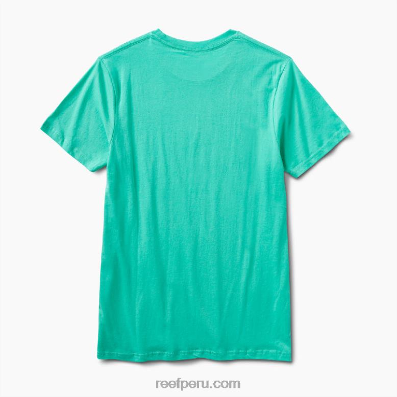 camiseta de manga corta del conductor verde electrico 0RZL2583 hombres Reef