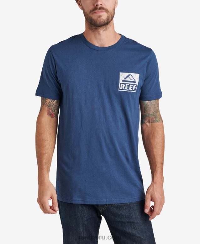 camiseta de manga corta insignias azules 0RZL2554 hombres Reef
