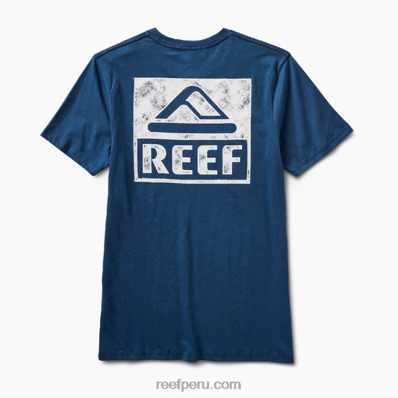 camiseta de manga corta insignias azules 0RZL2554 hombres Reef