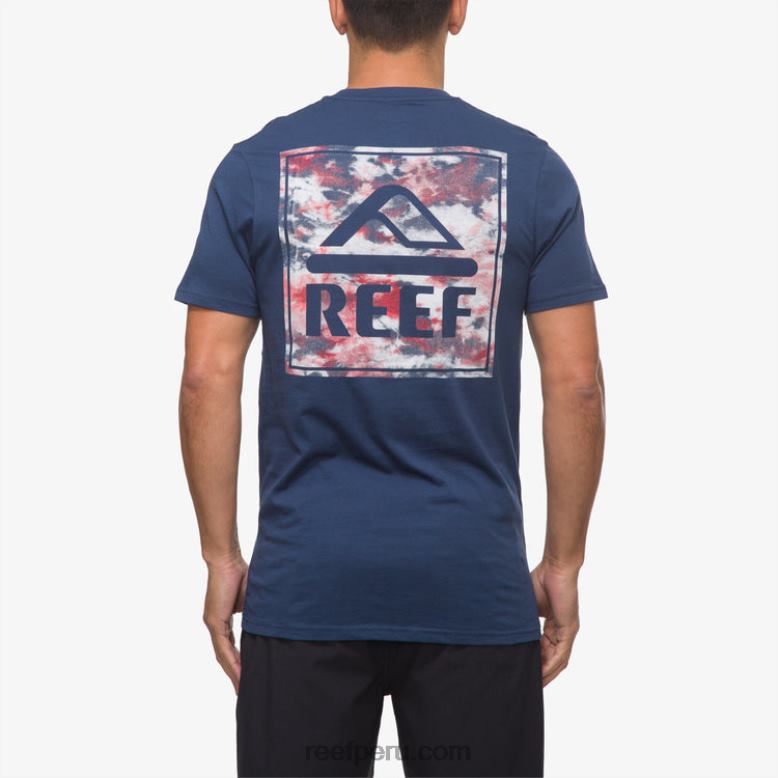 camiseta de manga corta libertad insignia azul 0RZL2568 hombres Reef