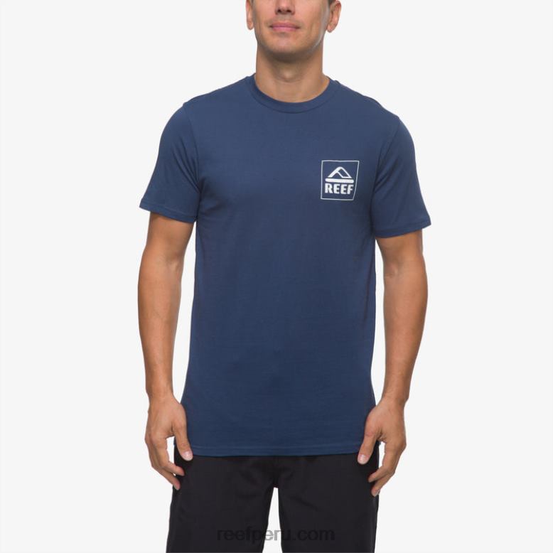 camiseta de manga corta libertad insignia azul 0RZL2568 hombres Reef