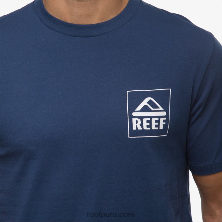 camiseta de manga corta libertad insignia azul 0RZL2568 hombres Reef