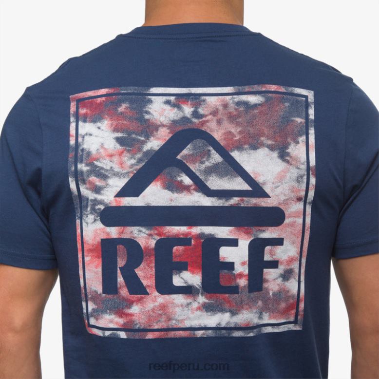 camiseta de manga corta libertad insignia azul 0RZL2568 hombres Reef