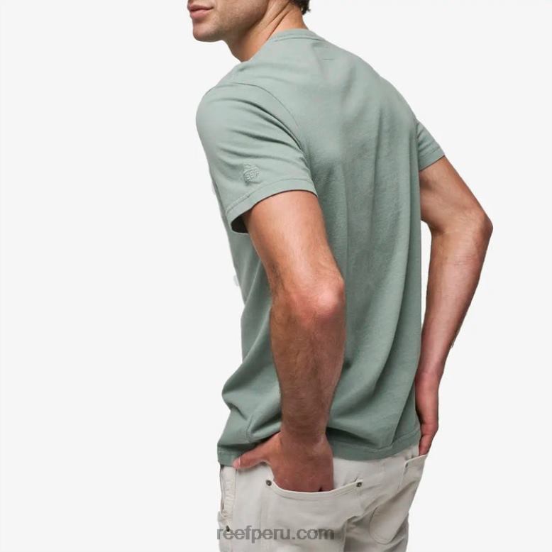 camiseta de manga corta marte verde chino 0RZL2558 hombres Reef