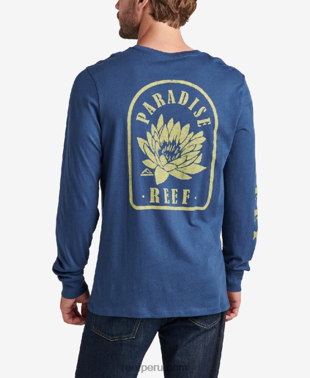 camiseta de manga larga azul insignia azul 0RZL2616 hombres Reef