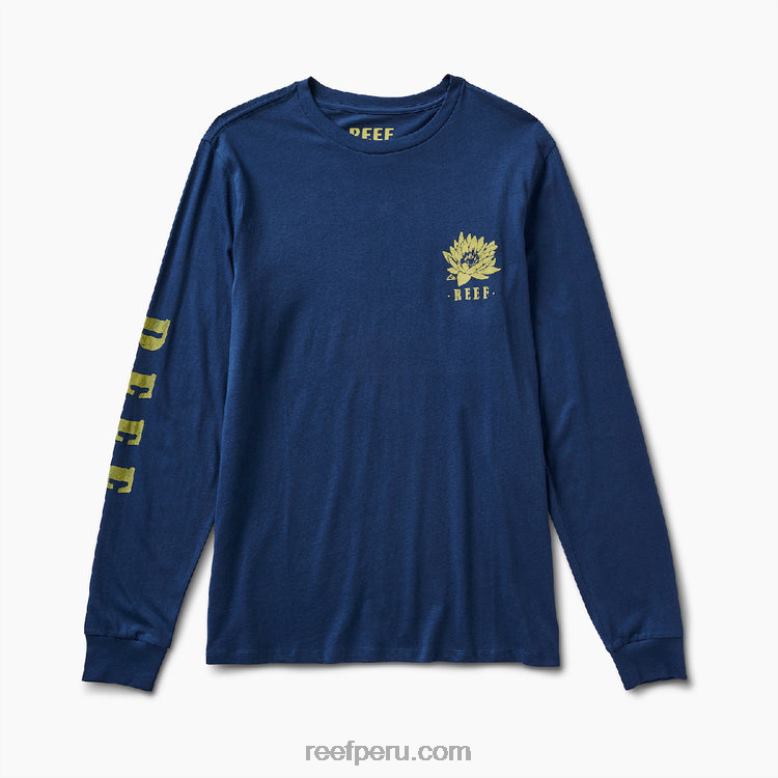 camiseta de manga larga azul insignia azul 0RZL2616 hombres Reef