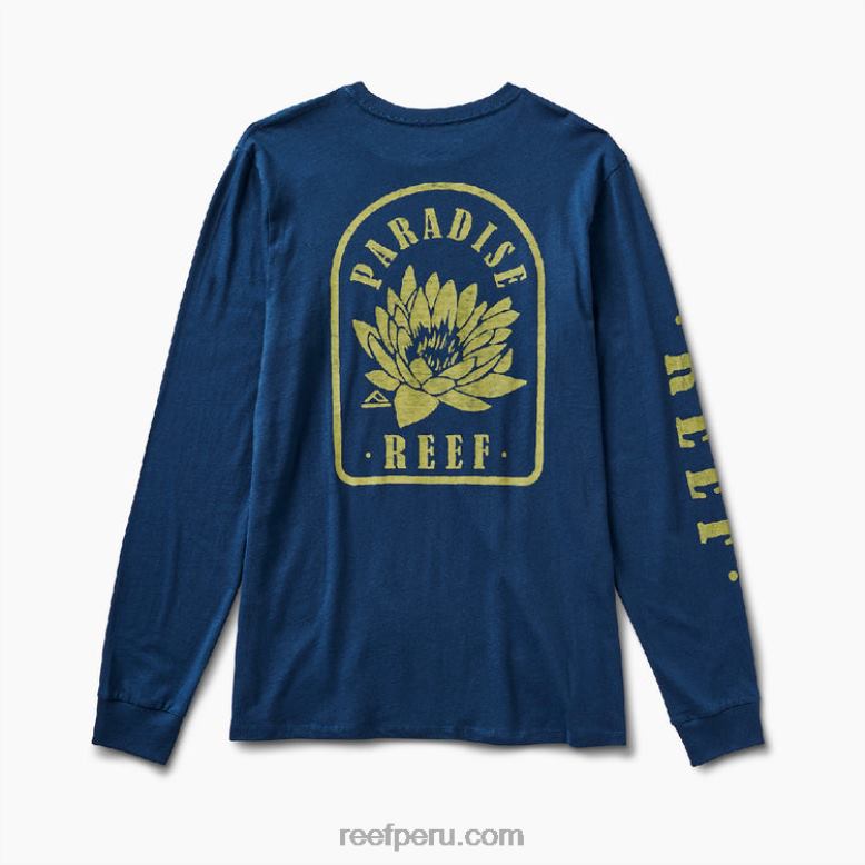 camiseta de manga larga azul insignia azul 0RZL2616 hombres Reef