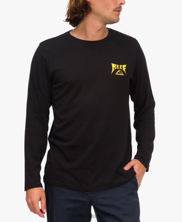 camiseta de manga larga carson recyclo negro 0RZL2589 hombres Reef