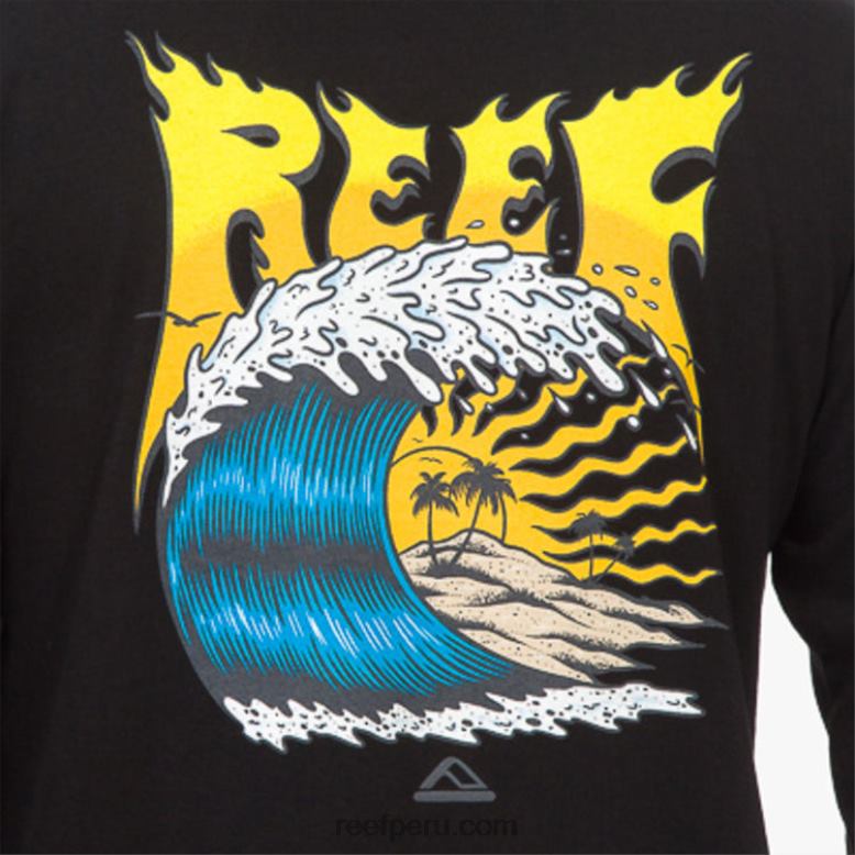 camiseta de manga larga carson recyclo negro 0RZL2589 hombres Reef