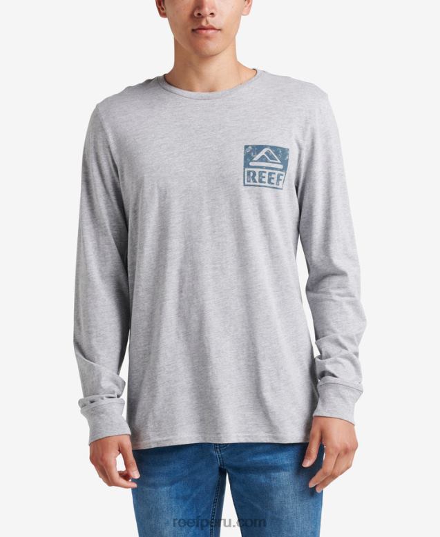 camiseta de manga larga cuero gris 0RZL2586 hombres Reef