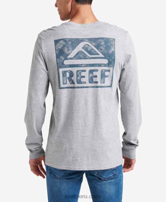 camiseta de manga larga cuero gris 0RZL2586 hombres Reef