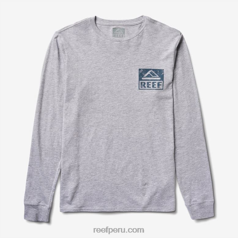 camiseta de manga larga cuero gris 0RZL2586 hombres Reef