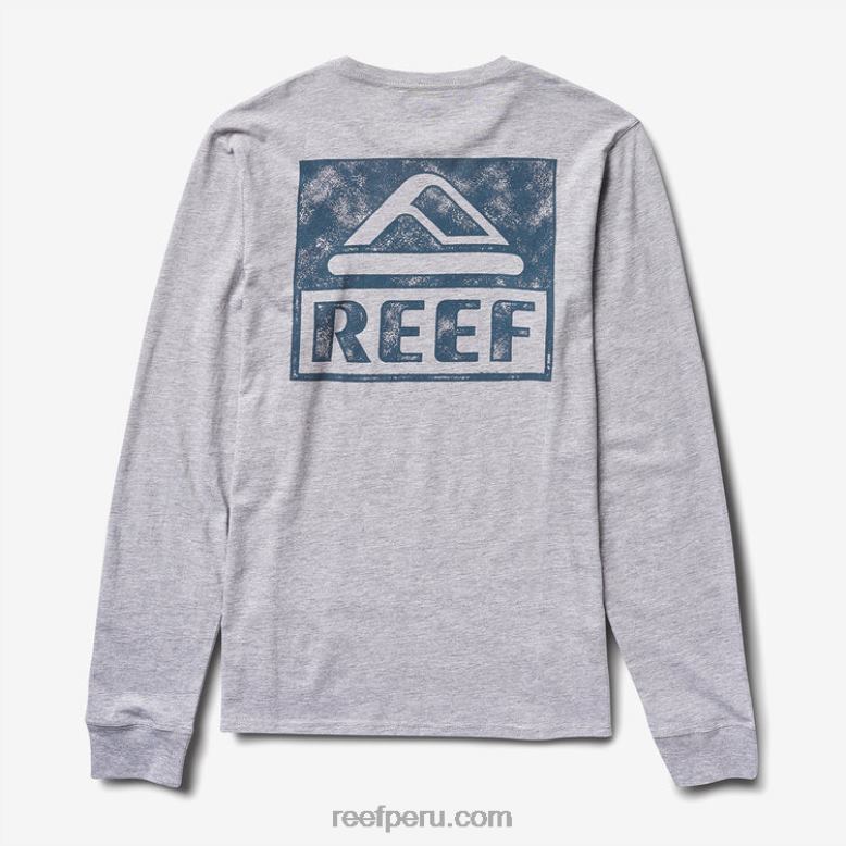 camiseta de manga larga cuero gris 0RZL2586 hombres Reef