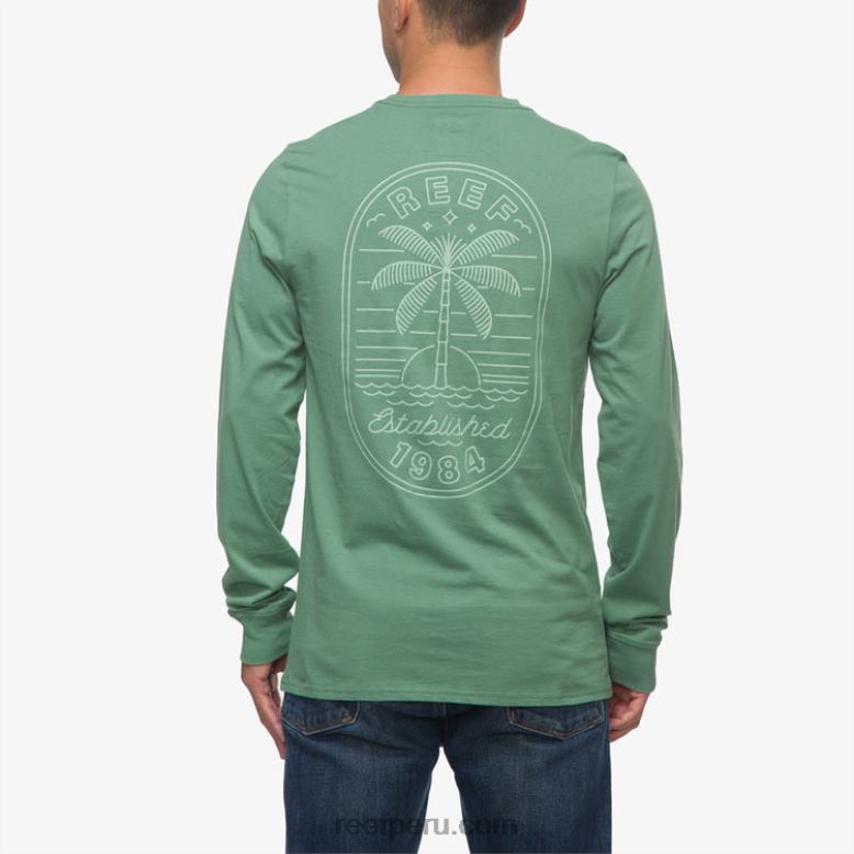 camiseta de manga larga paraíso hiedra oscura 0RZL2584 hombres Reef