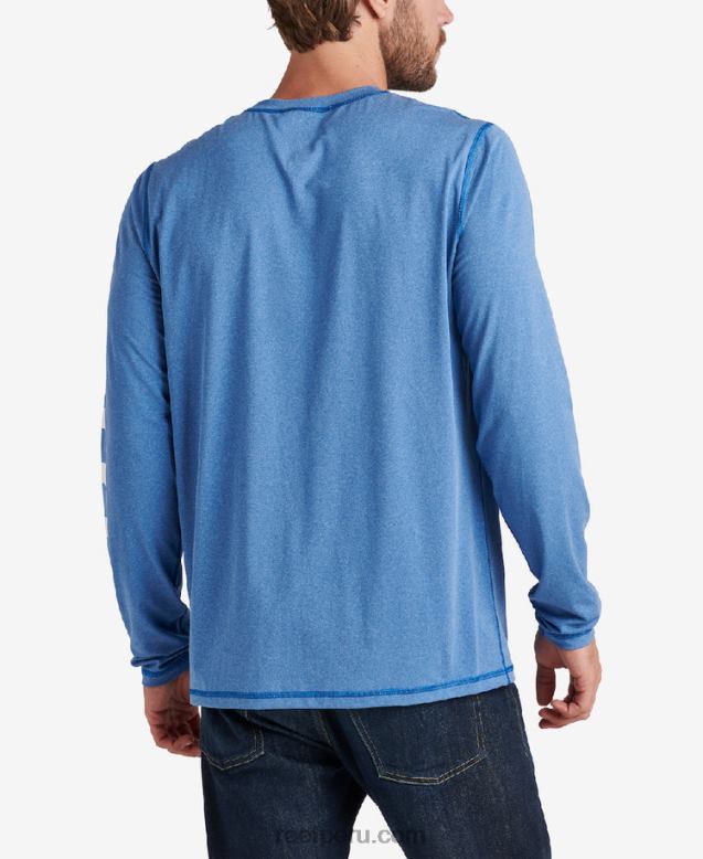 camiseta de protección contra erupciones de manga larga yuna azul lapislázuli 0RZL2602 hombres Reef