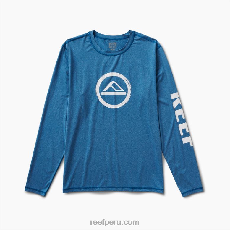 camiseta de protección contra erupciones de manga larga yuna azul lapislázuli 0RZL2602 hombres Reef