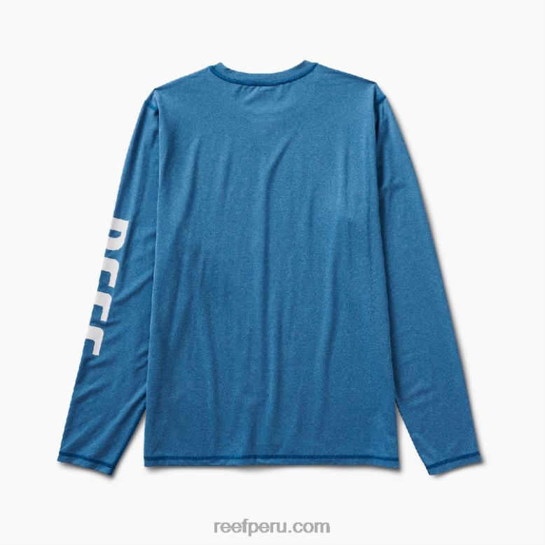 camiseta de protección contra erupciones de manga larga yuna azul lapislázuli 0RZL2602 hombres Reef