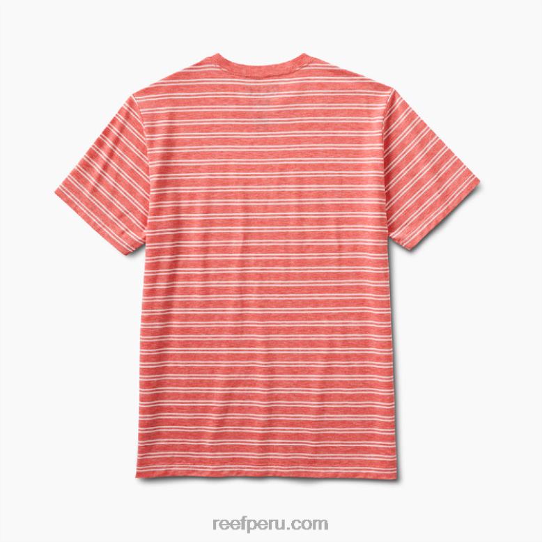 camiseta de punto de manga corta sutter hibisco 0RZL2585 hombres Reef