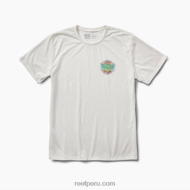 camiseta de surf de arrecife surfari blanco/aguamarina 0RZL2628 hombres