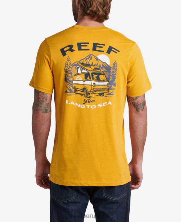 camiseta emergente de manga corta amarillo mineral 0RZL2577 hombres Reef