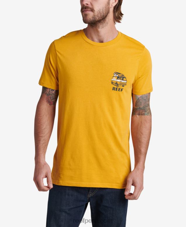 camiseta emergente de manga corta amarillo mineral 0RZL2577 hombres Reef