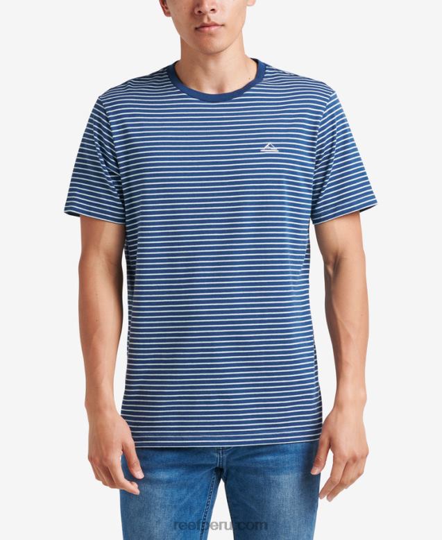 camiseta rumson de manga corta a rayas insignias azules 0RZL2609 hombres Reef