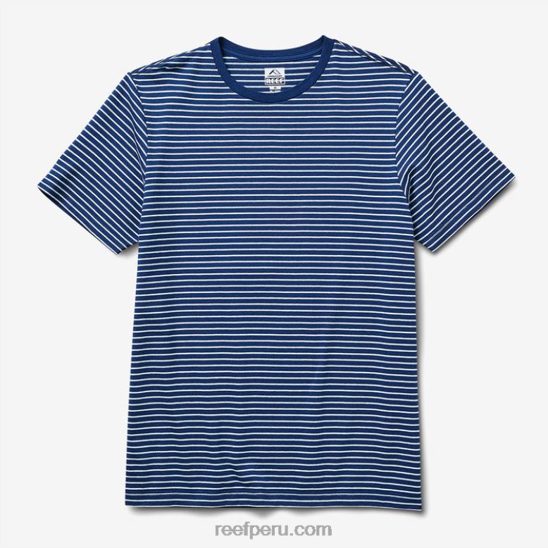 camiseta rumson de manga corta a rayas insignias azules 0RZL2609 hombres Reef