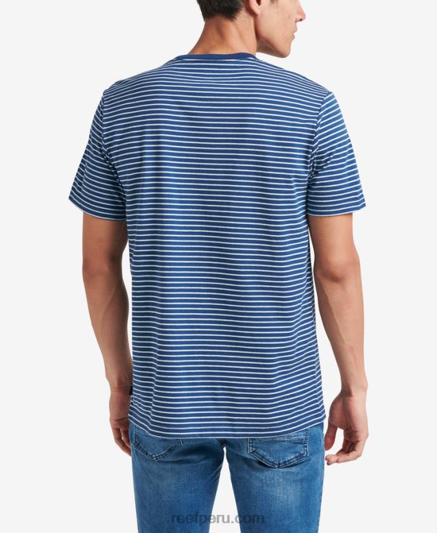 camiseta rumson de manga corta a rayas insignias azules 0RZL2609 hombres Reef