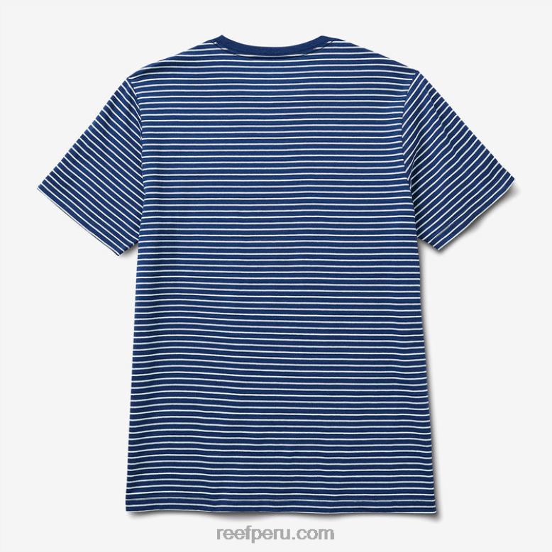 camiseta rumson de manga corta a rayas insignias azules 0RZL2609 hombres Reef