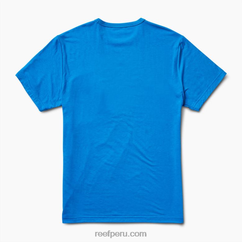 camiseta smith de punto con bolsillo y manga corta azul francés 0RZL2598 hombres Reef