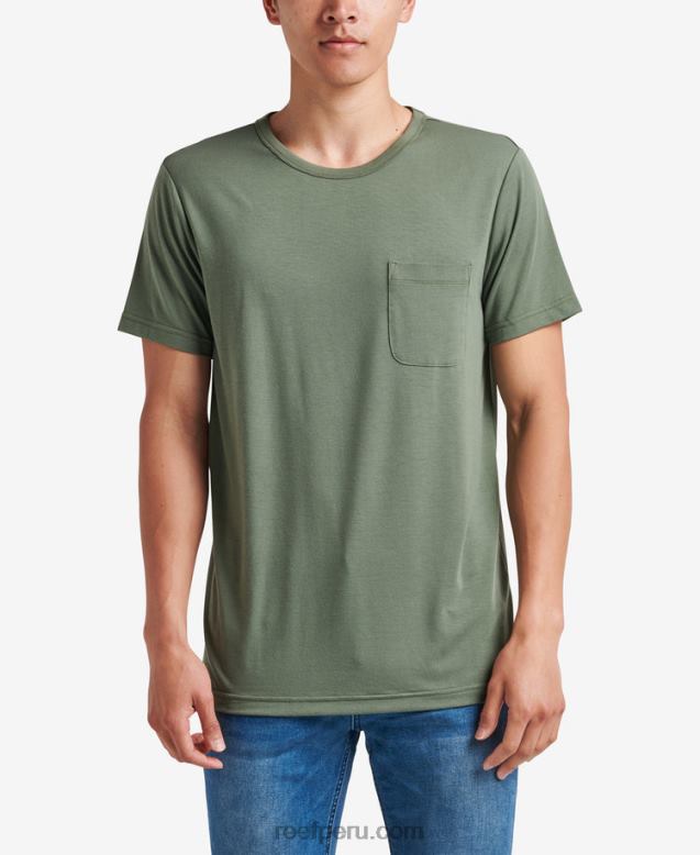 camiseta smith de punto con bolsillo y manga corta tomillo verde 0RZL2588 hombres Reef