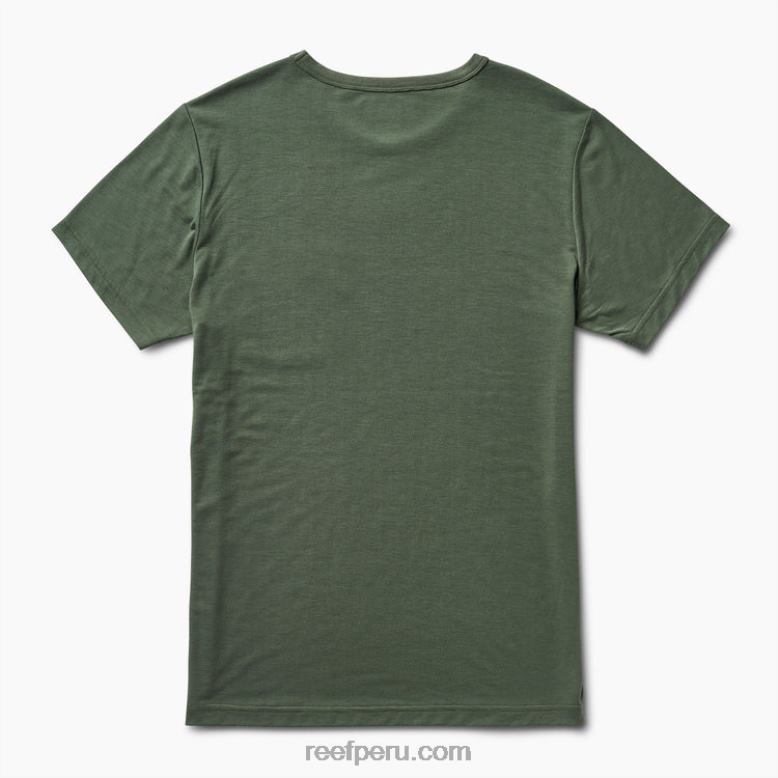 camiseta smith de punto con bolsillo y manga corta tomillo verde 0RZL2588 hombres Reef