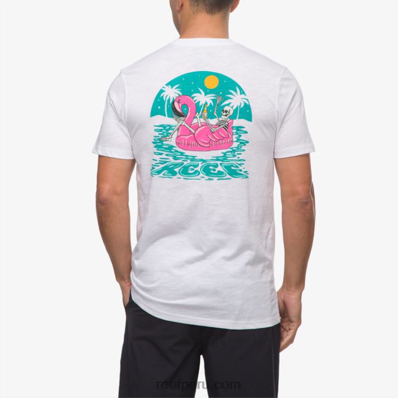 flotar en camiseta de manga corta blanco brillante 0RZL2576 hombres Reef