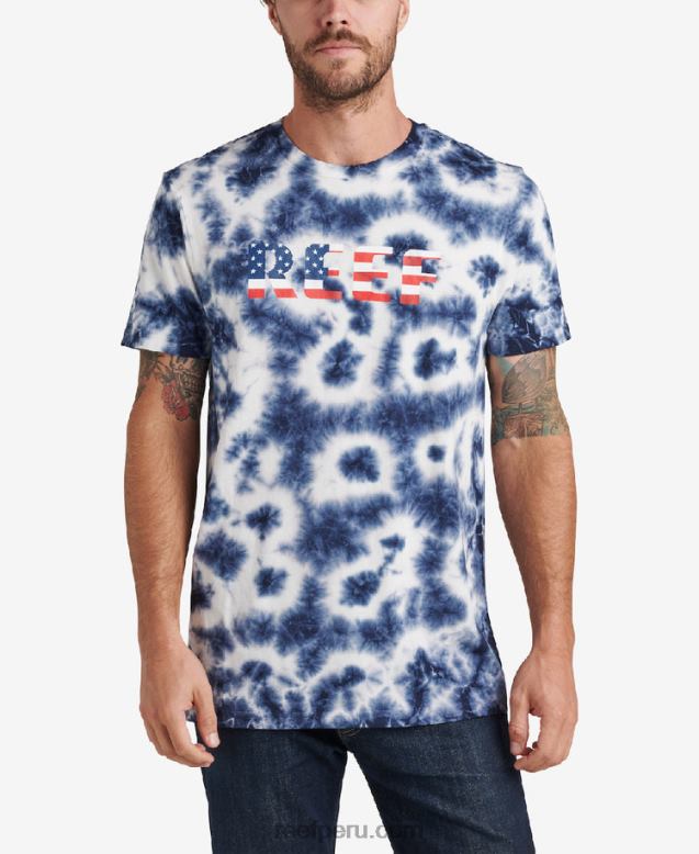 medir camiseta de manga corta insignia nube azul 0RZL2596 hombres Reef