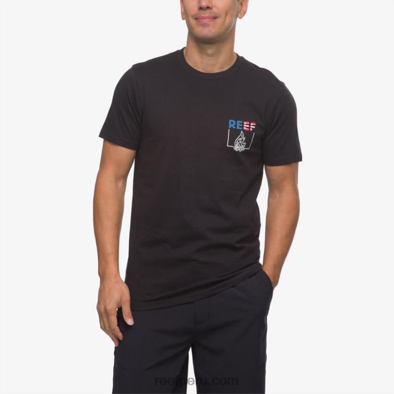 playera de manga corta boom boom caviar 0RZL2580 hombres Reef