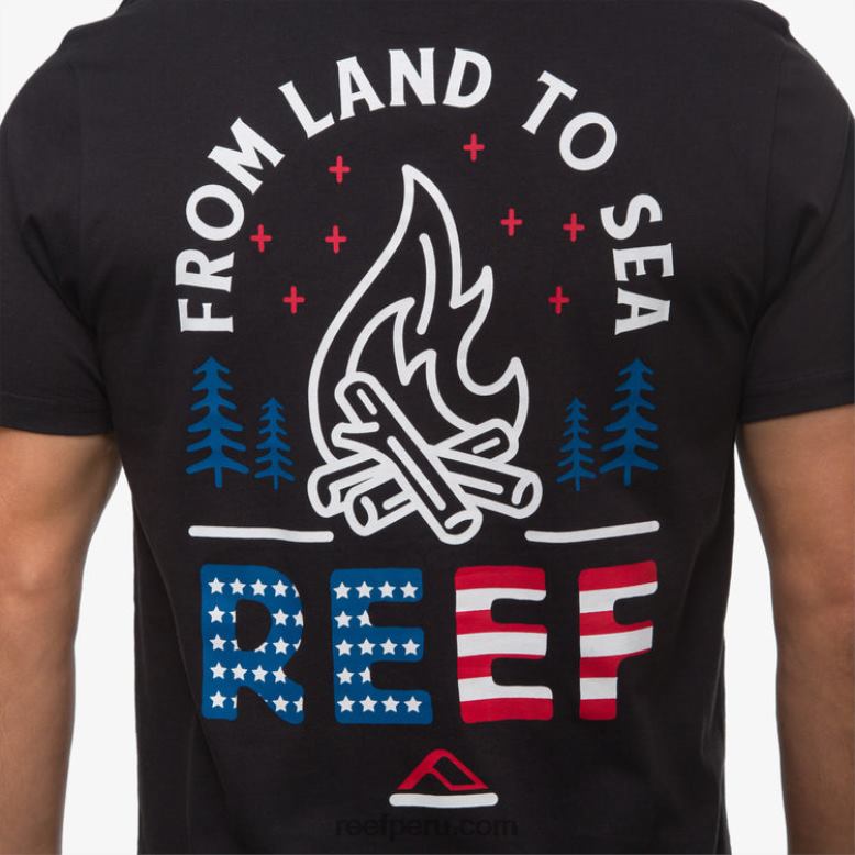 playera de manga corta boom boom caviar 0RZL2580 hombres Reef