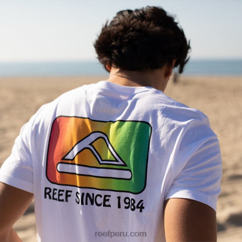 playera de manga corta cardwick blanco brillante 0RZL2570 hombres Reef